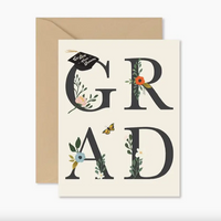 "Graduate" Floral Card