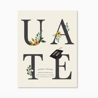 "Graduate" Floral Card