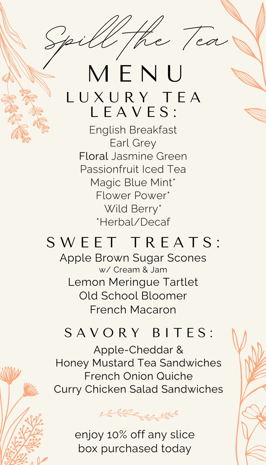 Weekly Afternoon Tea