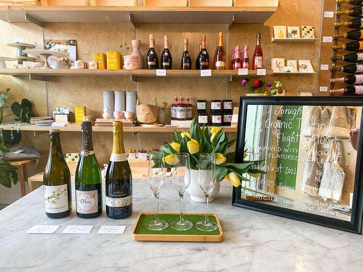 Cake Bloom offers champagne, sparkling wine and non-alcoholic drinks at its cake and bubbles bar in Charlottesville, Virginia.