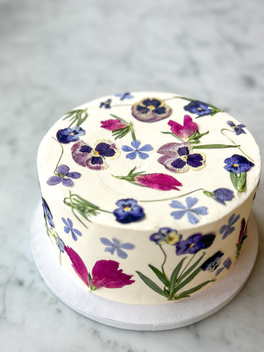 Single-Tier "Garden Party" Celebration Cake