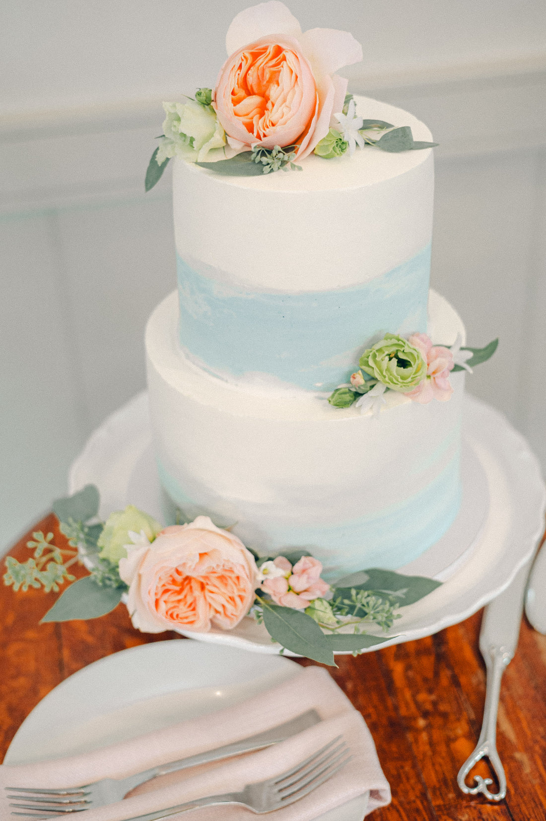Two-Tier Fresh Floral Cake