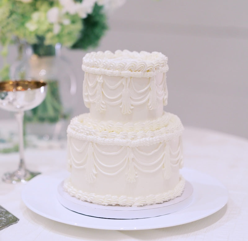 Ornate Vintage Two-Tier Round