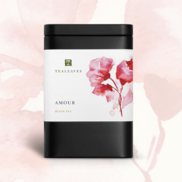 A canister of Amour black tea.